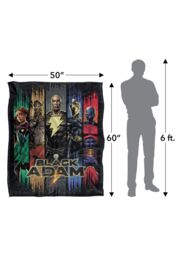 Black Adam Blanket, 152x127 cm Players Silky Touch Super Soft Throw Blanket in White - thumbnail 5