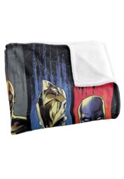 Black Adam Blanket, 152x127 cm Players Silky Touch Super Soft Throw Blanket in White - thumbnail 3
