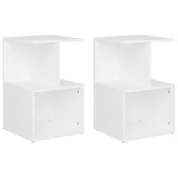 Berkfield Home Elegant Bedside Cabinets 2 pcs White 35x35x55 cm Engineered Wood - Size: 35 x 35 x 55 cm - thumbnail 3