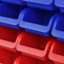 Berkfield Home 2 pcs Blue & Red Wall Mounted Garage Tool Organiser - thumbnail 3