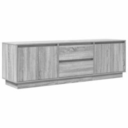 Berkfield Home TV Cabinet with LED Lights Grey Sonoma 160.5x41x50 cm - thumbnail 3