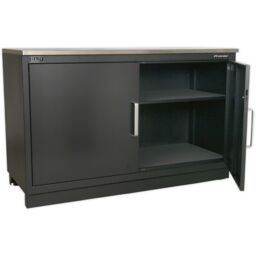 Loops 1550mm Heavy Duty Modular Floor Cabinet - Two Door - Steel - Adjustable Shelf in Metallics - thumbnail 5