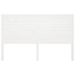 Berkfield Home Bed Headboard White 206x4x100 cm Solid Wood Pine - Size: 206 x 4 x 100 cm - thumbnail 3