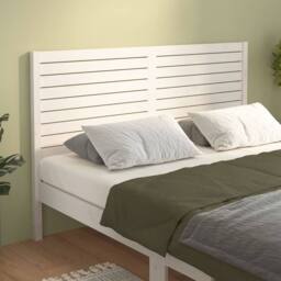 Berkfield Home Bed Headboard White 206x4x100 cm Solid Wood Pine - Size: 206 x 4 x 100 cm - thumbnail 2
