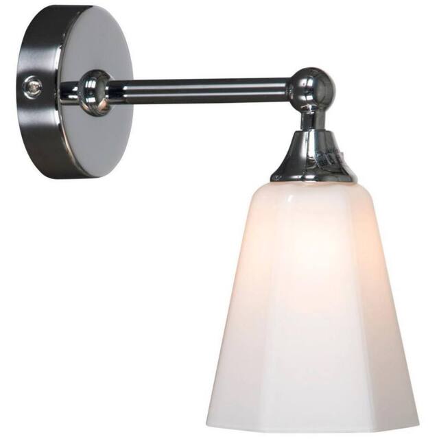 Netlighting Classic Bathroom Wall Light Chrome IP44 in Silver