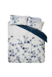 Catherine Lansfield 'Kyoto Floral' Reversible Duvet Cover Set in Blue - Size: Double - thumbnail 5