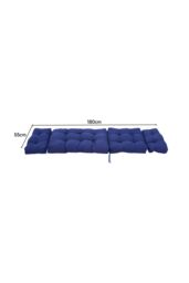 Living and Home 180cm W x 55cm D Long Recliner Cushion in Blue - Size: 180 cm W x 55 cm D - thumbnail 3