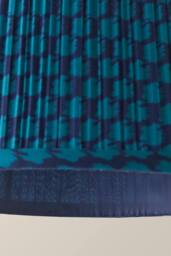ValueLights Malina Double Teal Pleated Tapered Easy Fit Lamp Shade with Bulb - Size: Large - thumbnail 5