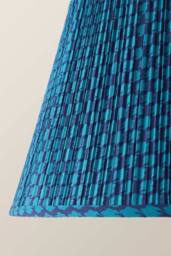 ValueLights Malina Double Teal Pleated Tapered Easy Fit Lamp Shade with Bulb - Size: Large - thumbnail 4