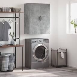 Berkfield Home Wall Mounted Cabinet Concrete Grey 69.5x34x90 cm Engineered Wood - thumbnail 2