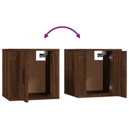 Berkfield Home Wall Mounted TV Cabinet Brown Oak 40x34, 5x40 cm - thumbnail 8