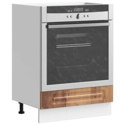 Berkfield Home Oven Cabinet Kalmar Old Wood Engineered Wood in Brown - thumbnail 1