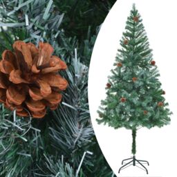 Berkfield Home Artificial Christmas Tree with Pinecones 180 cm in Green - thumbnail 2