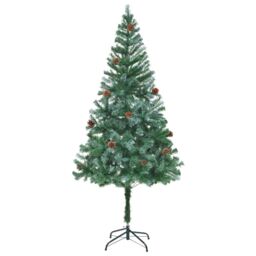 Berkfield Home Artificial Christmas Tree with Pinecones 180 cm in Green - thumbnail 1