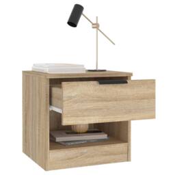 Berkfield Home Elegant Bedside Cabinets 2 pcs Sonoma Oak Engineered Wood in Light Brown - thumbnail 4
