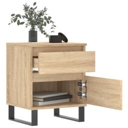 Berkfield Home Bedside Cabinets 2 pcs Sonoma Oak 40x35x50 cm Engineered Wood in Brown - Size: 40 x 35 x 50 cm - thumbnail 4