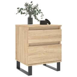 Berkfield Home Bedside Cabinets 2 pcs Sonoma Oak 40x35x50 cm Engineered Wood in Brown - Size: 40 x 35 x 50 cm - thumbnail 3