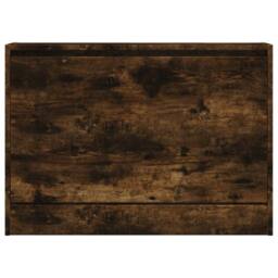 Berkfield Home Shoe Cabinet Smoked Oak 80x21x57 cm Engineered Wood in Brown - Size: 80 x 21 x 57 cm - thumbnail 5