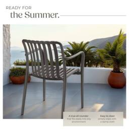 tectake Garden Chairs Alcudia in Dark Grey - Size: 6 Person - thumbnail 4