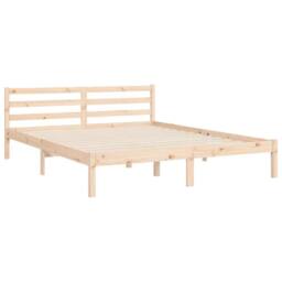 Berkfield Home Beautiful Bed Frame with Headboard 160x200 cm Solid Wood in Light Oak - thumbnail 9