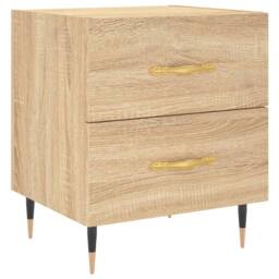 Berkfield Home Bedside Cabinets 2 pcs Sonoma Oak 40x35x47.5 cm Engineered Wood in Brown - thumbnail 5
