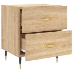 Berkfield Home Bedside Cabinets 2 pcs Sonoma Oak 40x35x47.5 cm Engineered Wood in Brown - thumbnail 8