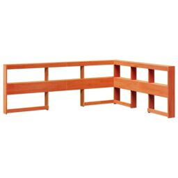 Berkfield Home Bookcase Bed without Mattress Wax Brown 140x200 cm Solid Wood Pine - thumbnail 6