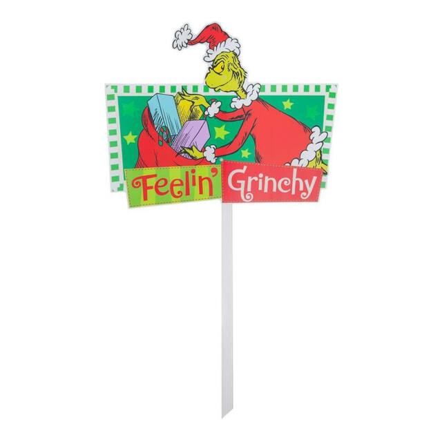 VFM e-Store Grinch Christmas Decorative Sign Feeling Grinchy 18 Pack in Red - image 1