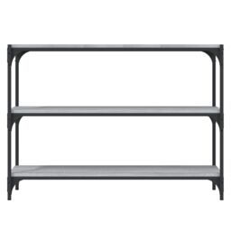 Berkfield Home Book Cabinet Grey Sonoma 100x33x70.5cm Engineered Wood & Steel - Size: 100x33x70.5 cm - thumbnail 5