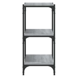 Berkfield Home Book Cabinet Grey Sonoma 100x33x70.5cm Engineered Wood & Steel - Size: 100x33x70.5 cm - thumbnail 6