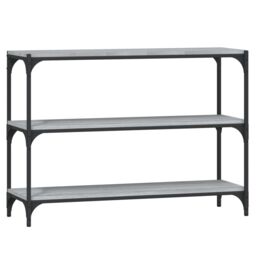 Berkfield Home Book Cabinet Grey Sonoma 100x33x70.5cm Engineered Wood & Steel - Size: 100x33x70.5 cm - thumbnail 2