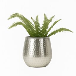 Melody Maison Silver Hammered Metal Planter - thumbnail 1