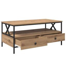 Berkfield Home Modern Coffee Table Artisan oak 100 x 51 x 45 cm Engineered wood in Brown - thumbnail 5