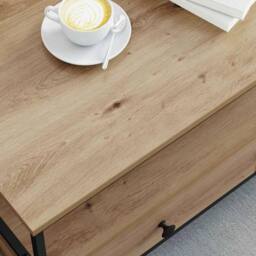 Berkfield Home Modern Coffee Table Artisan oak 100 x 51 x 45 cm Engineered wood in Brown - thumbnail 4