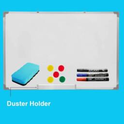 ATEK 50cm x 35cm Magnetic Whiteboard with Pen Tray for walls Dry Wipe Aluminum Silver for school office home Drawing Memo Notice Board - thumbnail 6