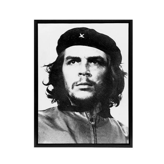 "Artery8 Korda Portrait Revolutionary Che Guevara Framed Canvas Wall Art Print in Grey - Size: W12"" x H16""" - image 1