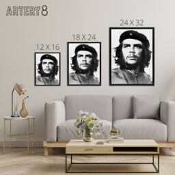 "Artery8 Korda Portrait Revolutionary Che Guevara Framed Canvas Wall Art Print in Grey - Size: W12"" x H16""" - thumbnail 4