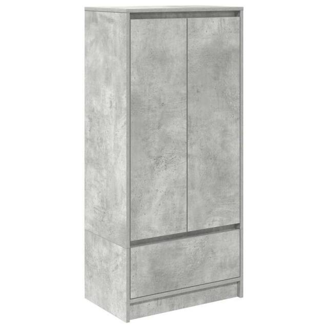 Berkfield Home Cabinet with Drawer Concrete Grey 55.5x34x119.5 cm Engineered Wood - image 1