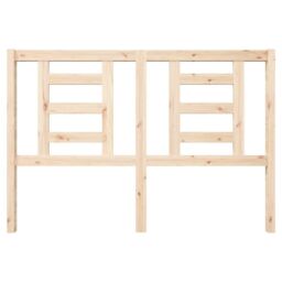 Berkfield Home Bed Headboard 146x4x100 cm Solid Wood Pine in Brown - Size: 146 x 4 x 100 cm - thumbnail 3