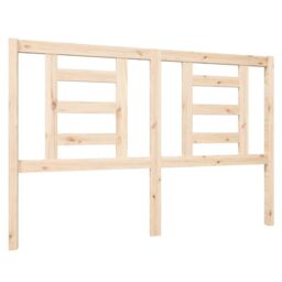 Berkfield Home Bed Headboard 146x4x100 cm Solid Wood Pine in Brown - Size: 146 x 4 x 100 cm - thumbnail 2