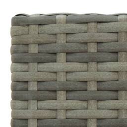 Berkfield Home Stylish Bar Stools 4 pcs Grey Poly Rattan - thumbnail 7