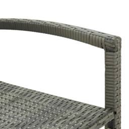 Berkfield Home Stylish Bar Stools 4 pcs Grey Poly Rattan - thumbnail 6
