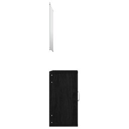 Berkfield Home 2 Piece Bathroom Furniture Set Black Engineered Wood - thumbnail 5