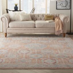 The Rug Shop UK Multi Border Traditional Geometric Polyester Easy To Clean Area Rug - Size: 240 cm x 305 cm