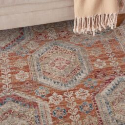 The Rug Shop UK Multi Border Traditional Geometric Polyester Easy To Clean Area Rug - Size: 240 cm x 305 cm - thumbnail 6