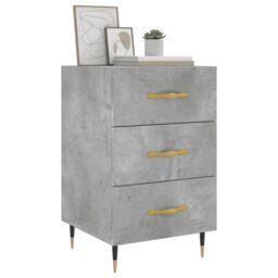 Berkfield Home Bedside Cabinet Concrete Grey 40x40x66 cm Engineered Wood - Size: 40 x 40 x 66 cm - thumbnail 3