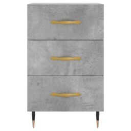 Berkfield Home Bedside Cabinet Concrete Grey 40x40x66 cm Engineered Wood - Size: 40 x 40 x 66 cm - thumbnail 5