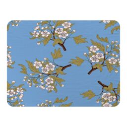 Benjamin Tate Design Orchid Branches On Blue Blanket in Natural - Size: 120 cm x 150 cm - thumbnail 1