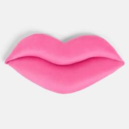 OHS Lips Shaped Decorative Scatter Cushion Throw Pillow in Pink - thumbnail 3