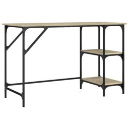 Berkfield Home Desk Sonoma Oak 120x50x75 cm Metal & Engineered Wood in Brown - Size: 120 x 50 x 75 cm - thumbnail 2
